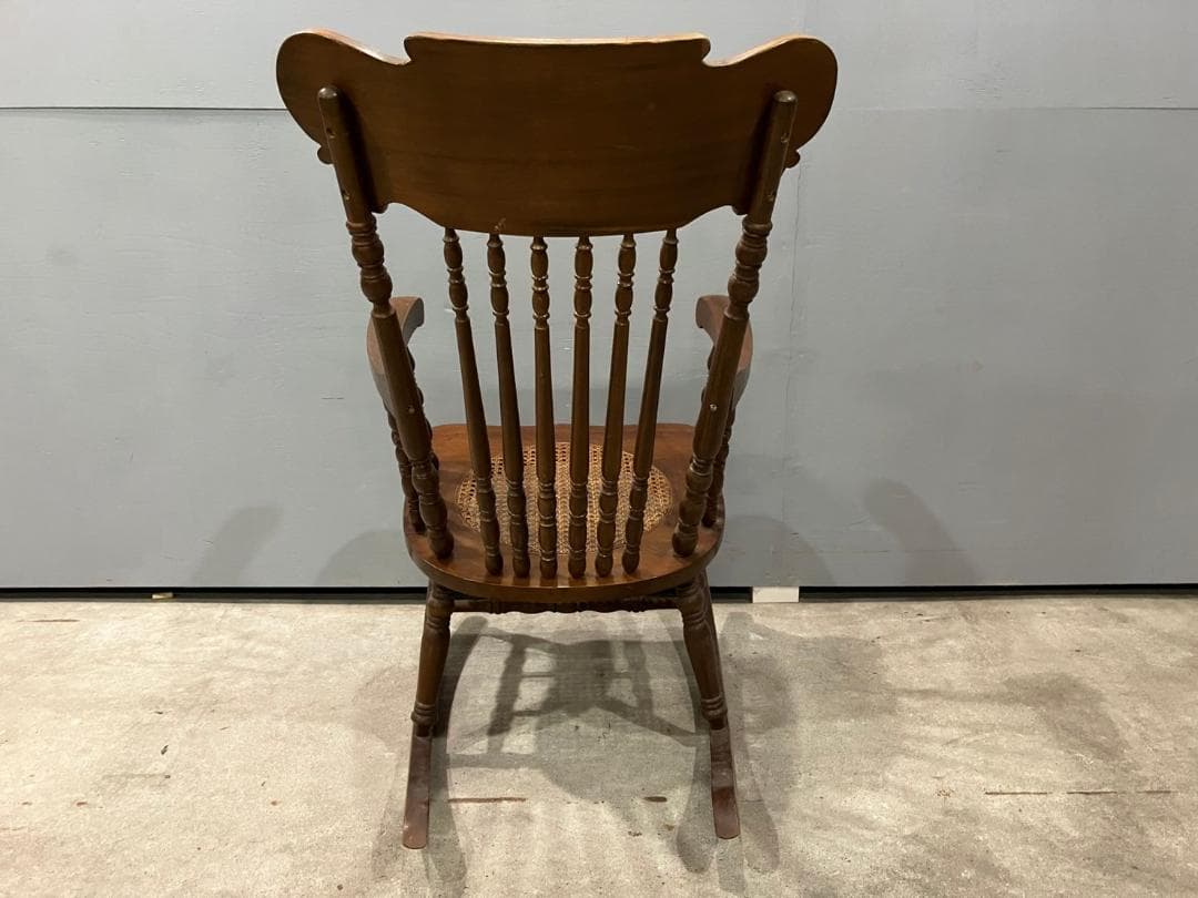 希少『台湾製』ロッキングチェア 揺り椅子 木彫り 彫刻 狼 RWroc1