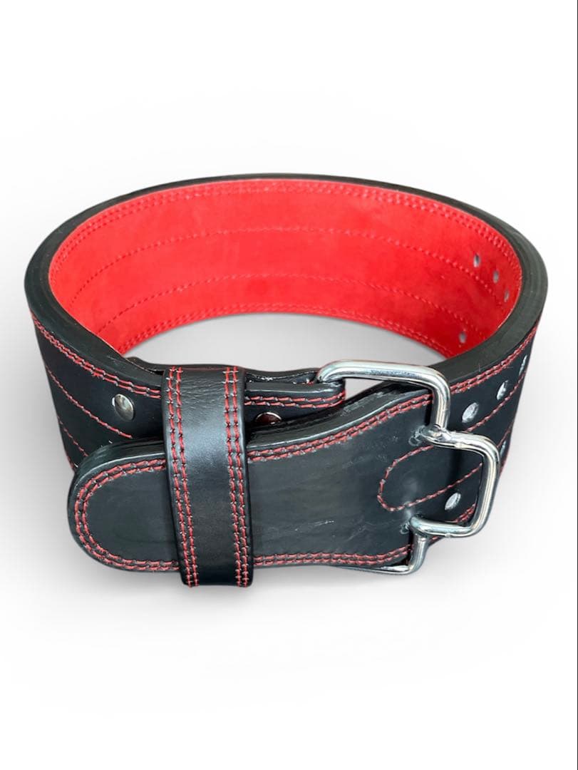 フックバックルベルト13mm極厚ハード仕上げ　Sサイズ