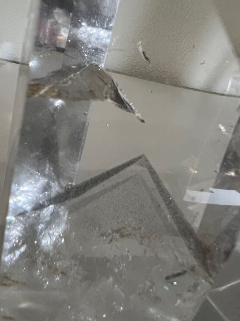 ファントム 六角柱 ポイント 水晶 天然石 虹 レインボー