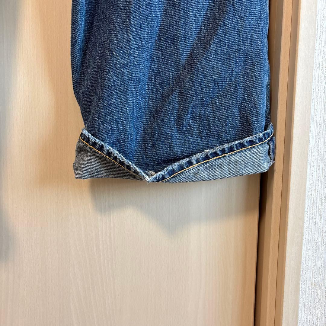 MOUSSY CROSS WAIST WIDE ストレート デニムパンツ