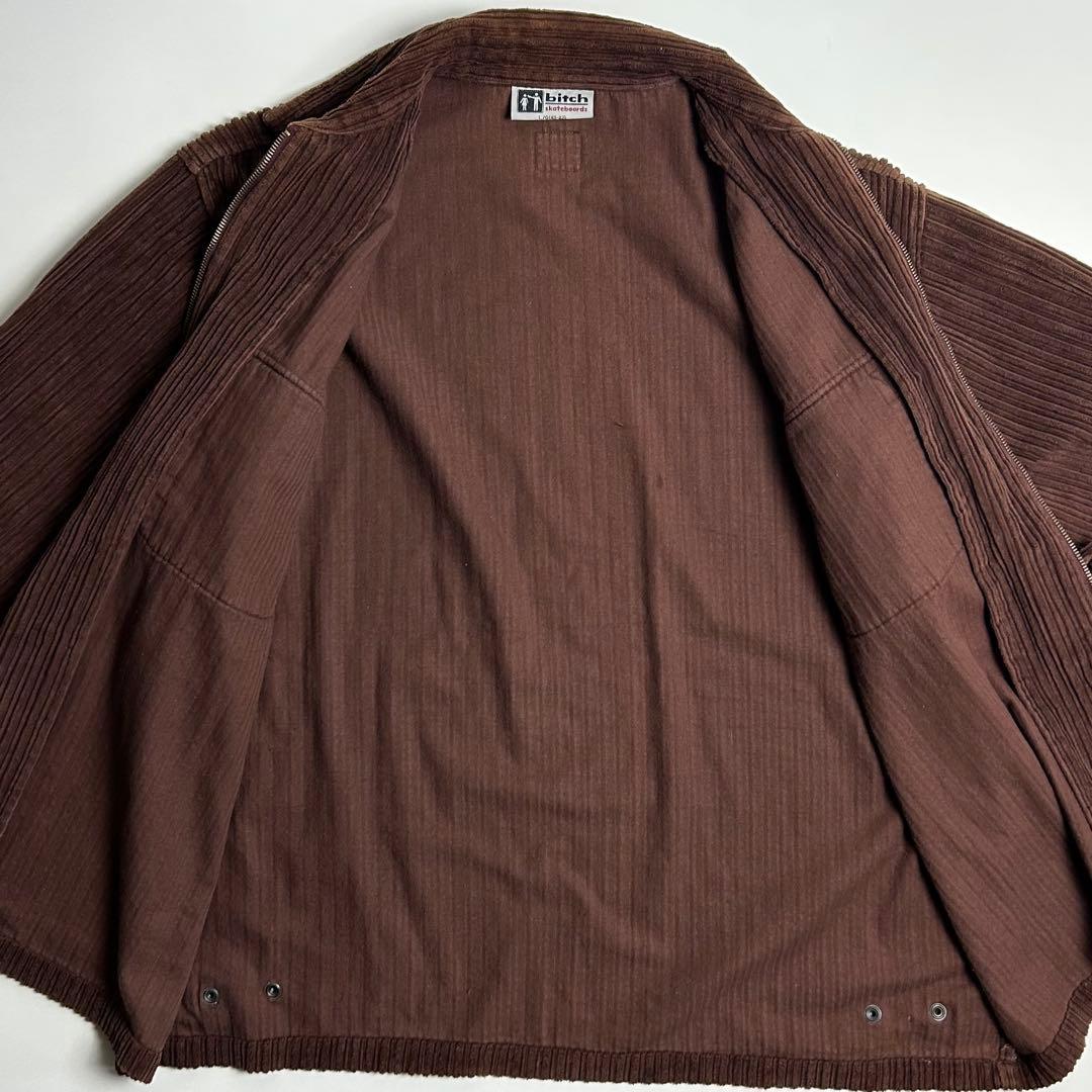 90s【希少】bitch skateboards/コーデュロイジップジャケット