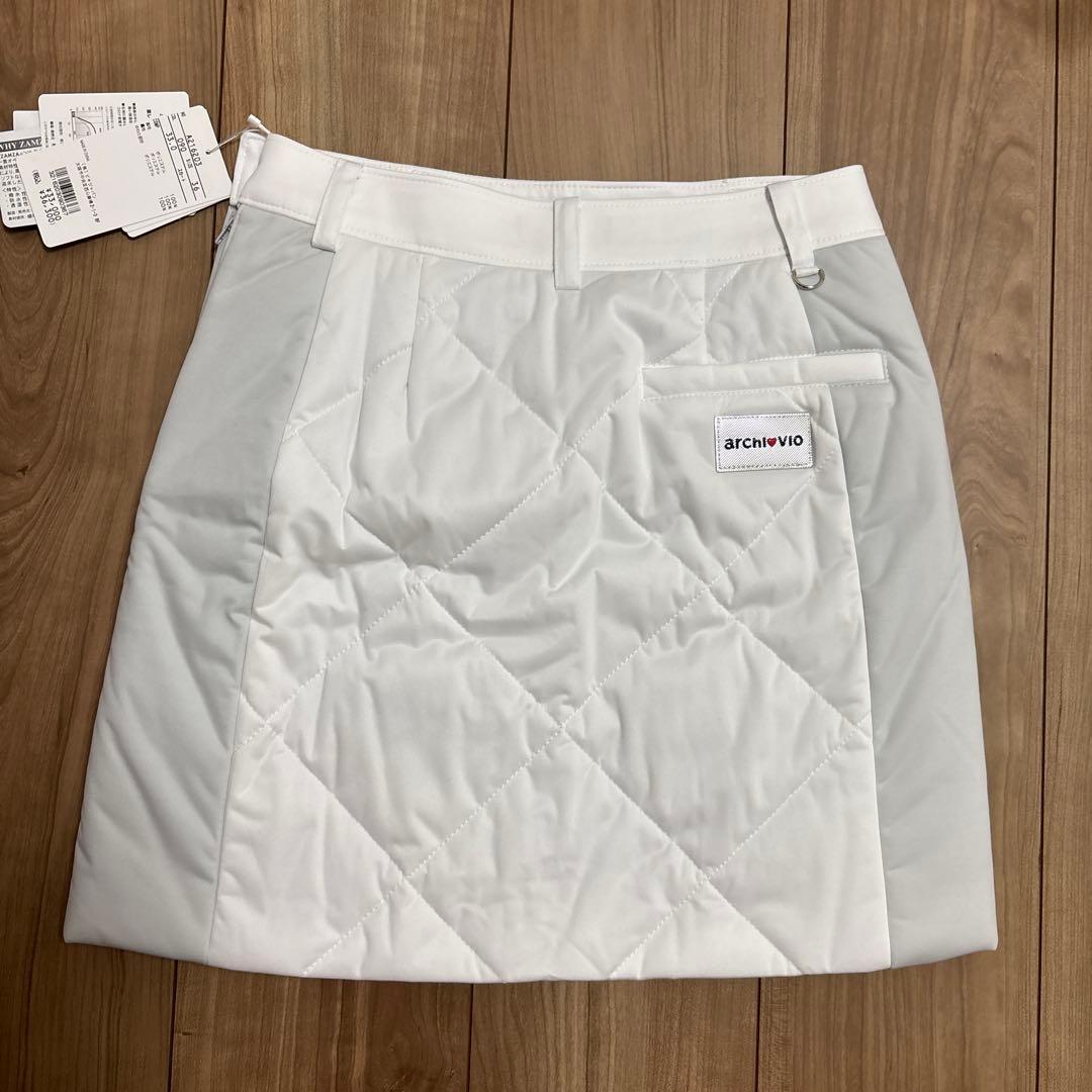 archivio ホワイト ゴルフスカート アルチビオ 中綿 36サイズ
