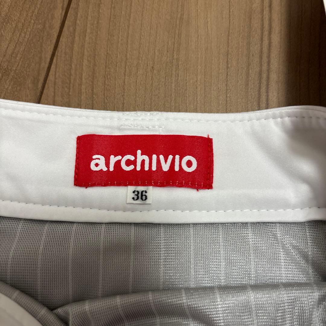 archivio ホワイト ゴルフスカート アルチビオ 中綿 36サイズ