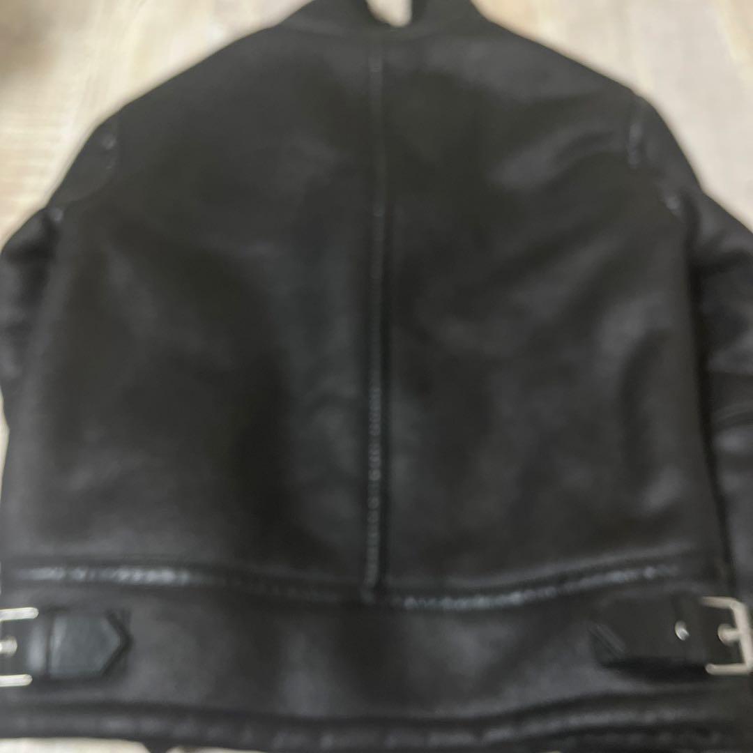 【極美品】ZARA B-3 フェイクレザー ムートン ダブルライダースジャケット