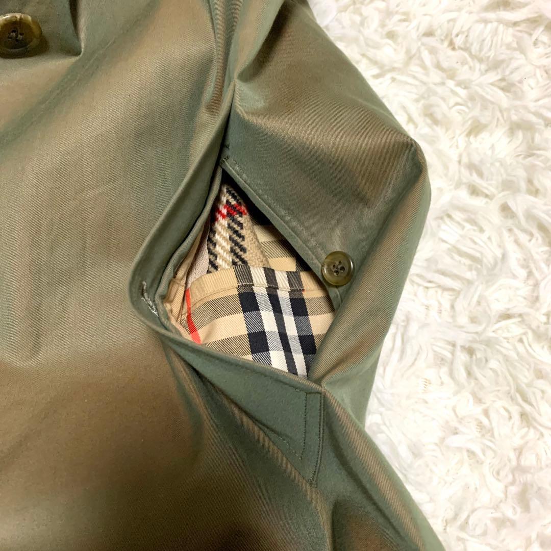 【美品】 バーバリーズ ステンカラー コート オリーブ 11号 ウールライナー