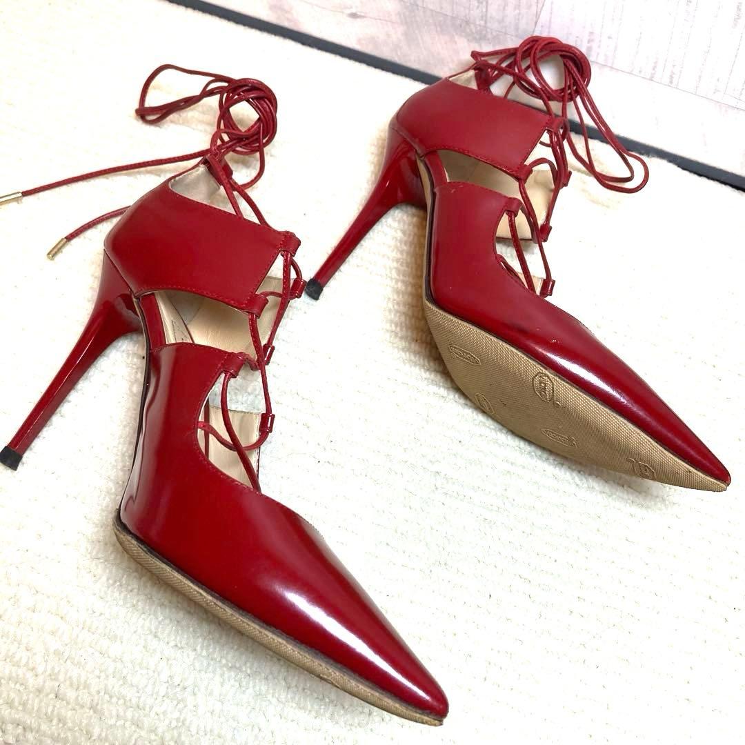 JIMMY CHOO ジミーチュウ　レースアップ　ピンヒール　ポインテッドトゥー