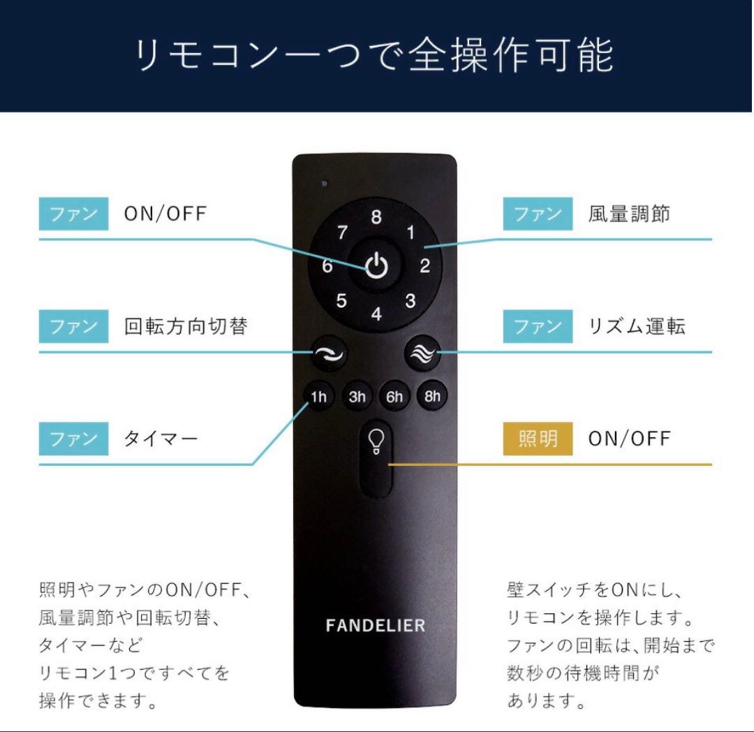 ファンデリアシリーズ】6灯 シーリングファンライト