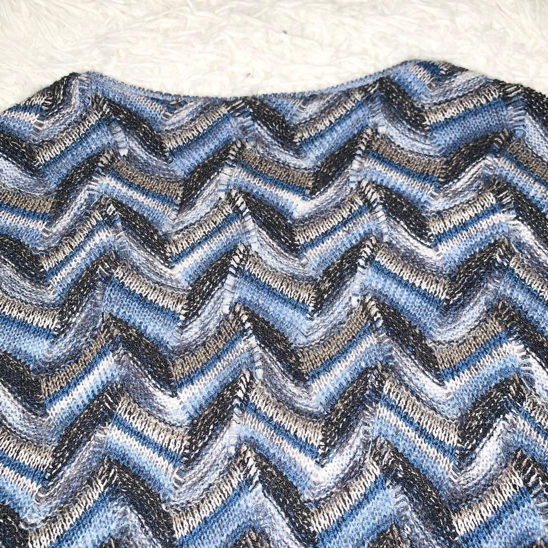 美品 MISSONI カーディガン 総柄 ウール モヘヤ混 オーバーサイズ XL