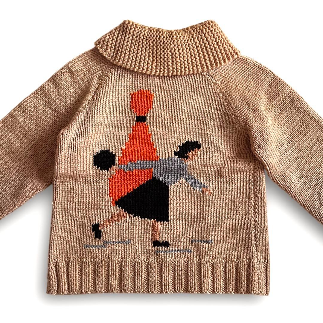 専用 50s ボーリング カウチン ニット セーター USA VINTAGE