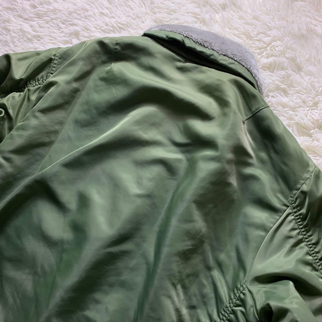 【雰囲気抜群】K CREW フライトジャケット B-15 カーキ LL