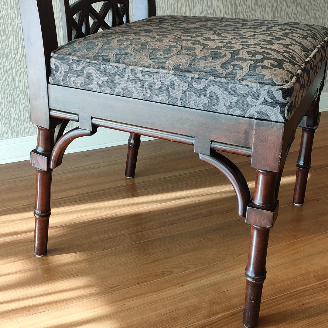 シノワズリ　ヴィンテージチェア　透かし彫り　リビングチェア②