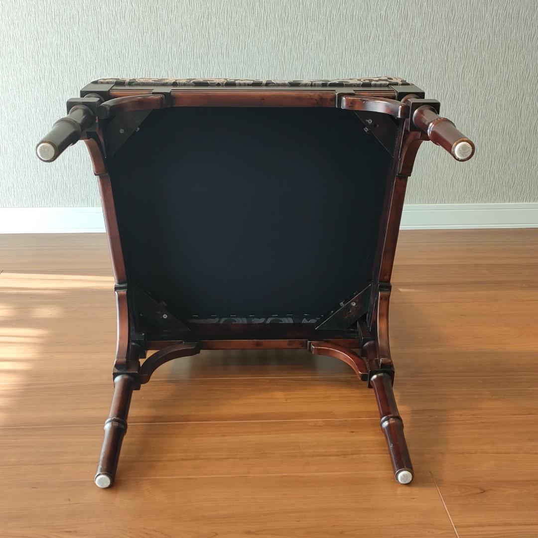 シノワズリ　ヴィンテージチェア　透かし彫り　リビングチェア②