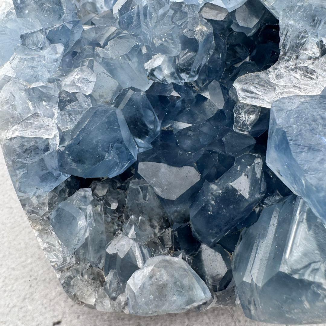 G-177セレスタイトハート型原石　天然石　ブルーストーンクラスター1.84kg