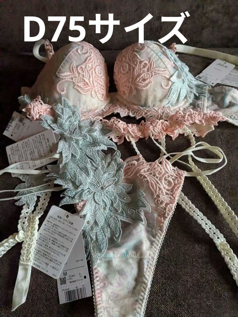 ワコール、サルート62グループブラD75、ガーター、ソング。