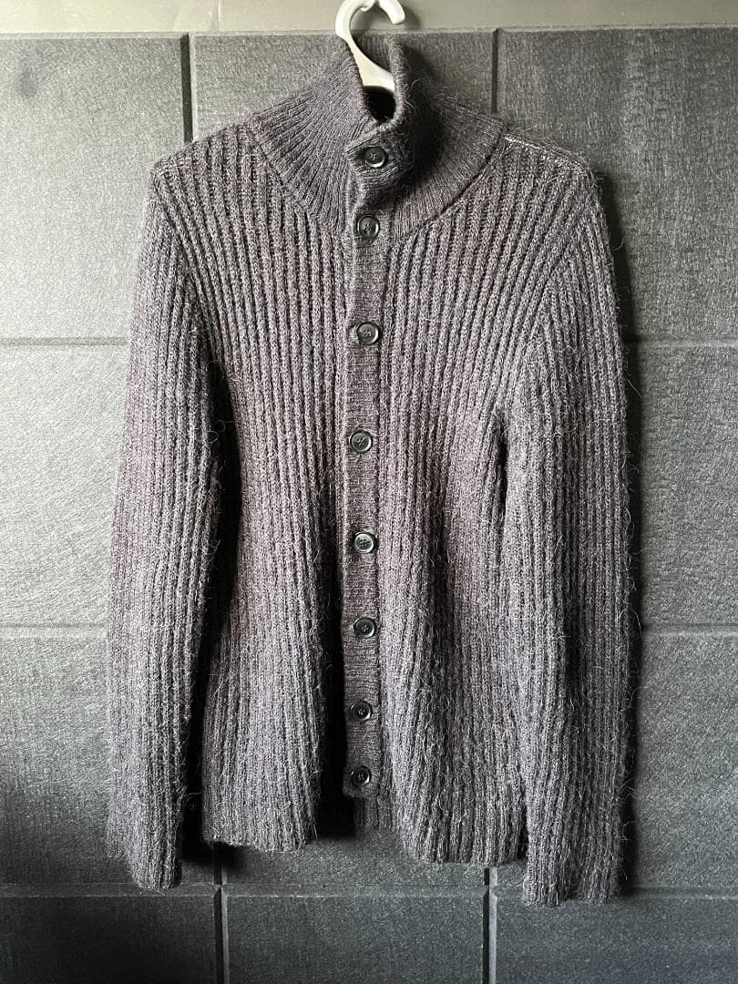 美品 DOLCE&GABBANA アルパカ スタンドカラー ニットカーディガン