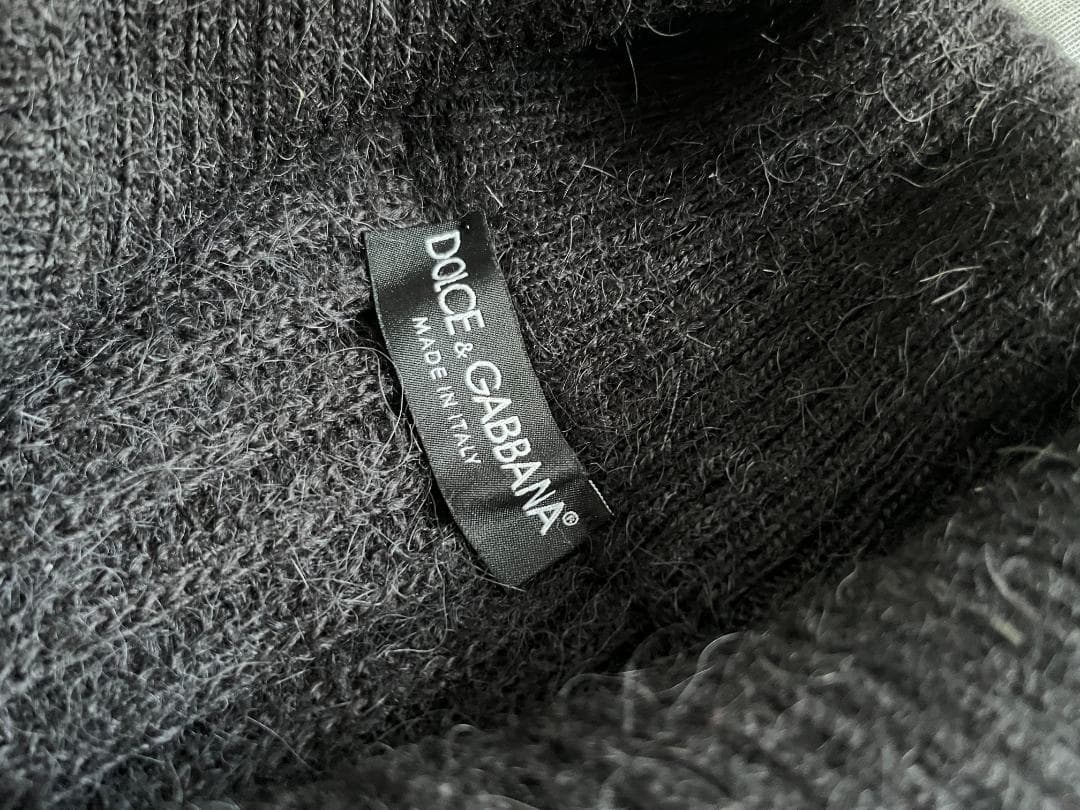 美品 DOLCE&GABBANA アルパカ スタンドカラー ニットカーディガン