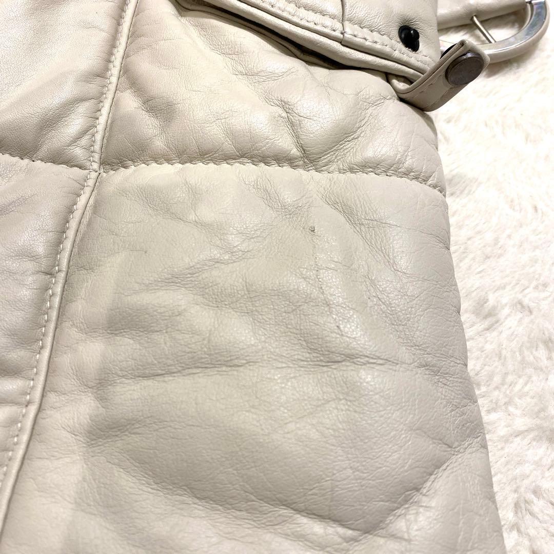 GIORGIO ラムレザーコート フォックスファー 38サイズ ベルトつき