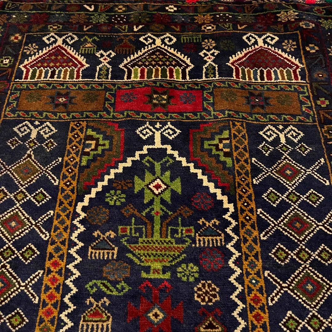 【新品未使用】バローチ絨毯　アフガニスタン産　ギャッベ　ペルシャ　高級絨毯