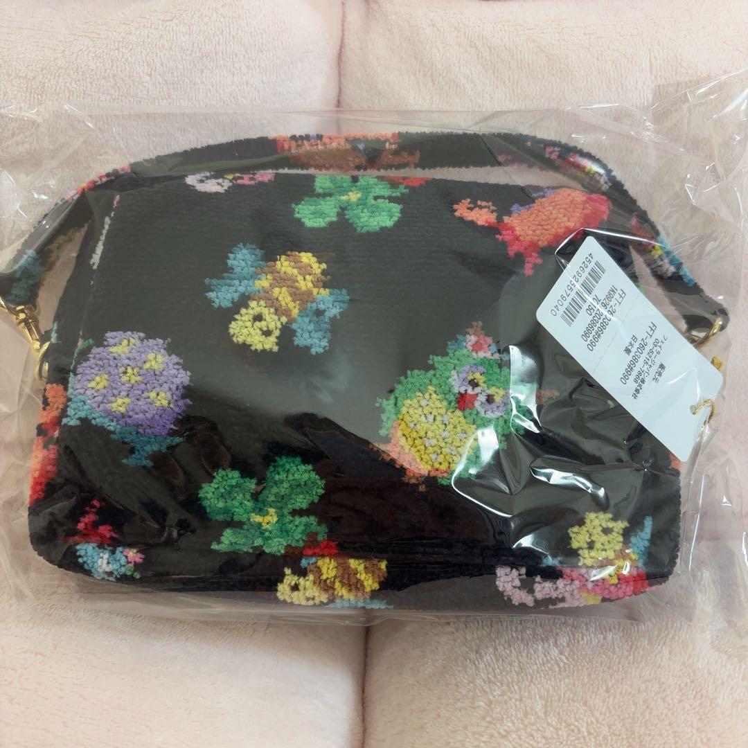 神崎恵×フェイラー　手付きポーチ　ネイビー