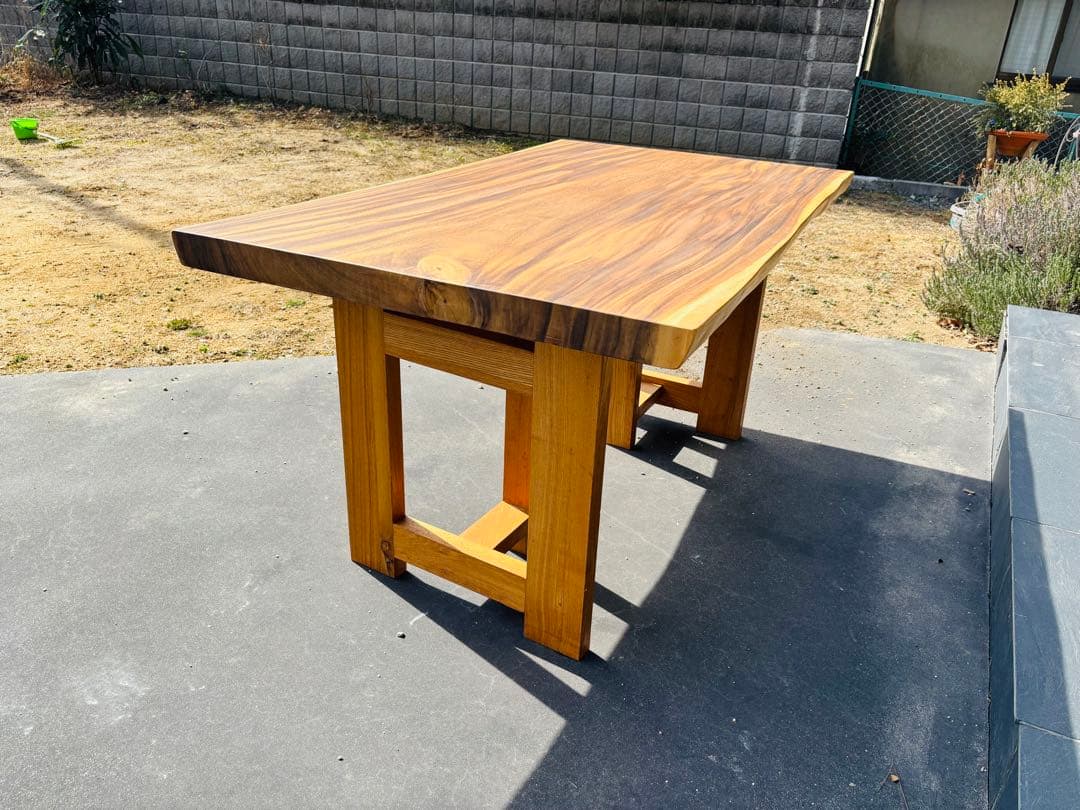 モンキーポッド　一枚板　4人用　ダイニングテーブル