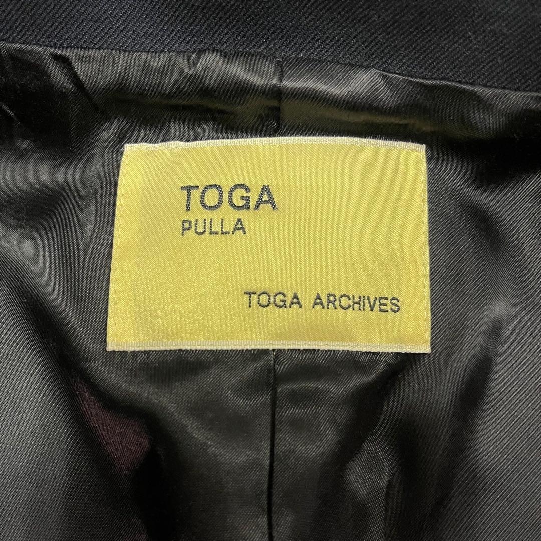 TOGA PULLA ダブル チェスターコート ネイビー