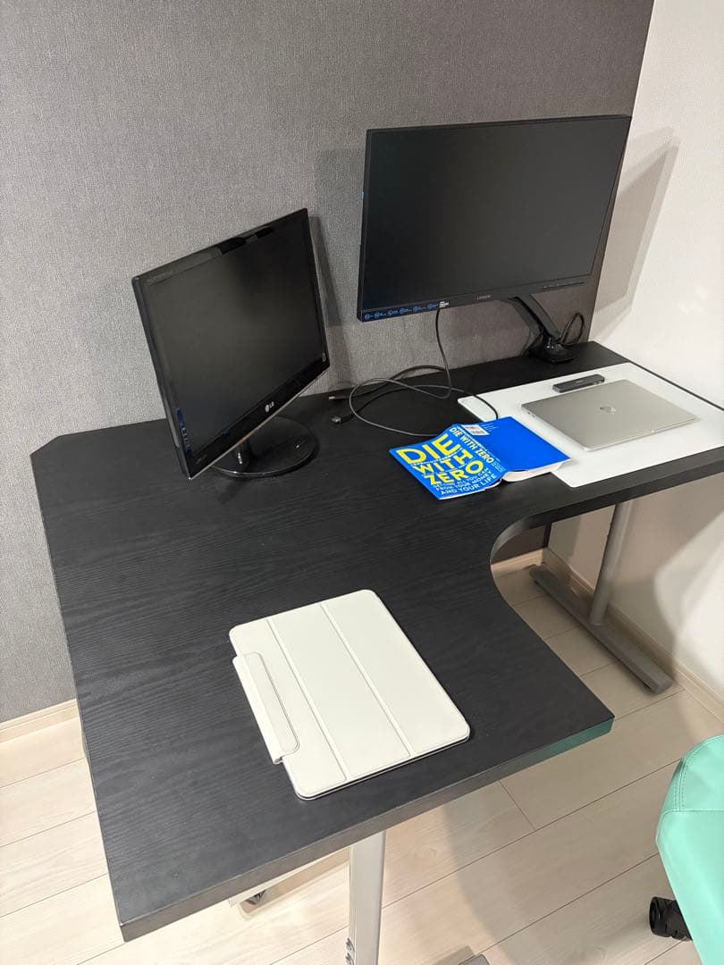 ゲーミングセット　L字デスク　モニター　ゲーミングチェア　マウスパットセット