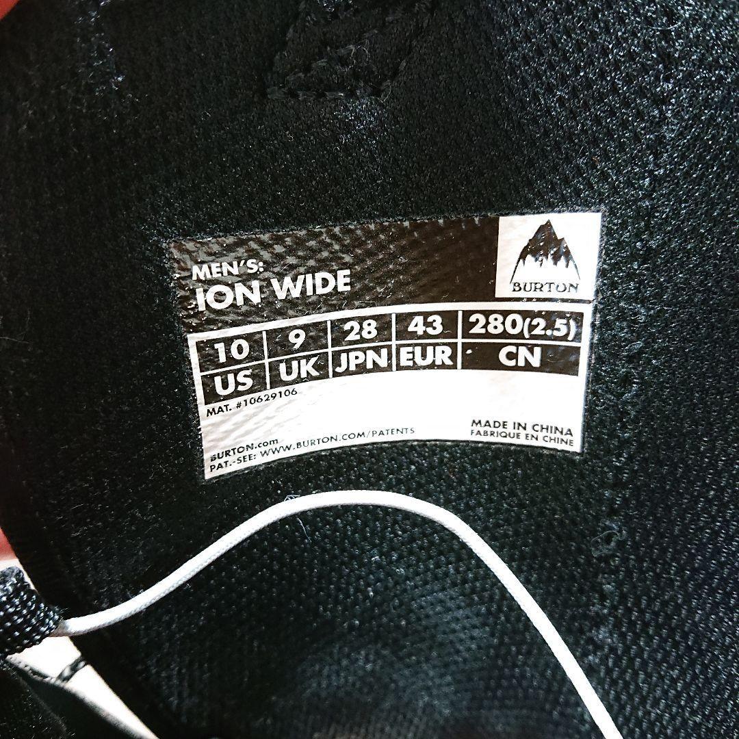 BURTONバートンionアイオン28.0cm黒20年モデルスノーボード ブーツ