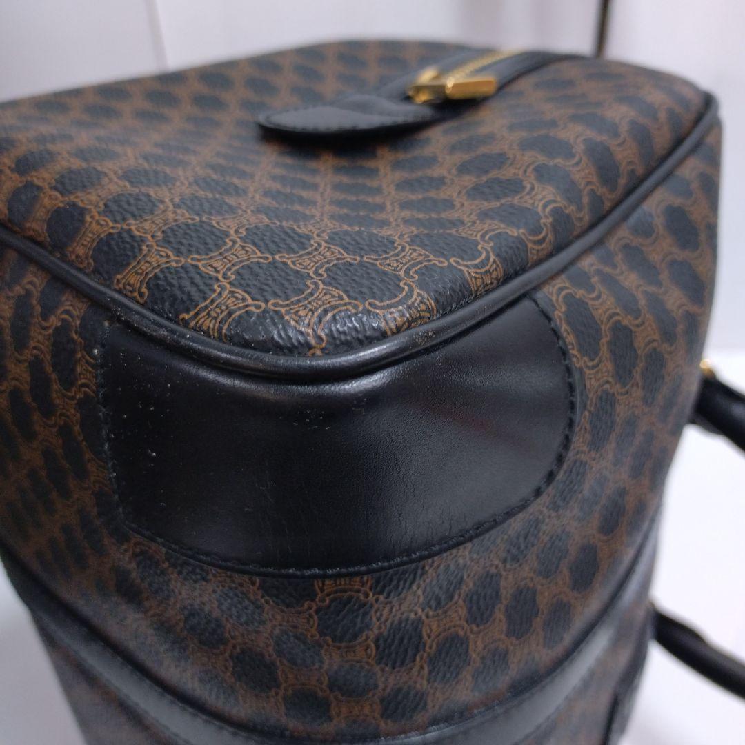 CELINE/セリーヌ　マカダム　PVC ミニボストン　ブラック　美品