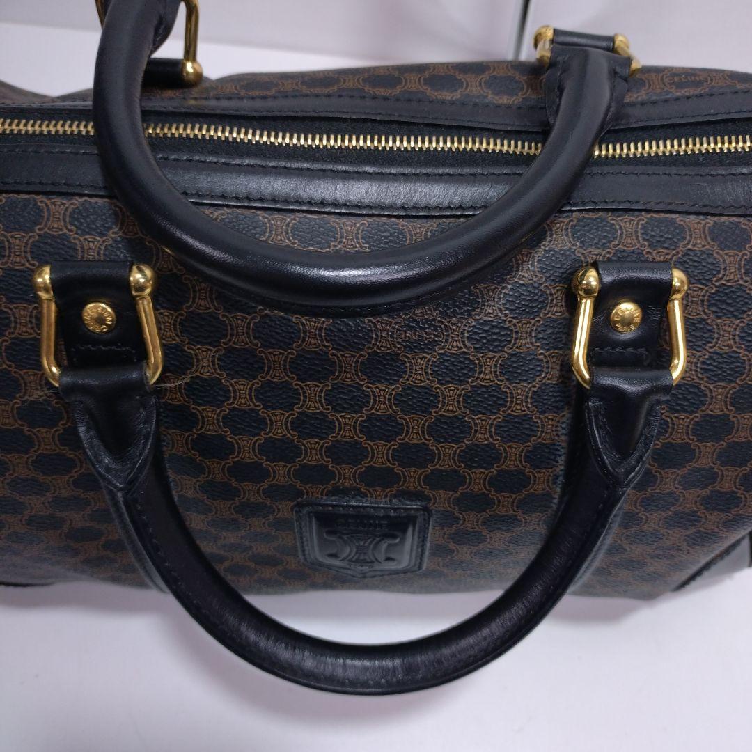 CELINE/セリーヌ　マカダム　PVC ミニボストン　ブラック　美品