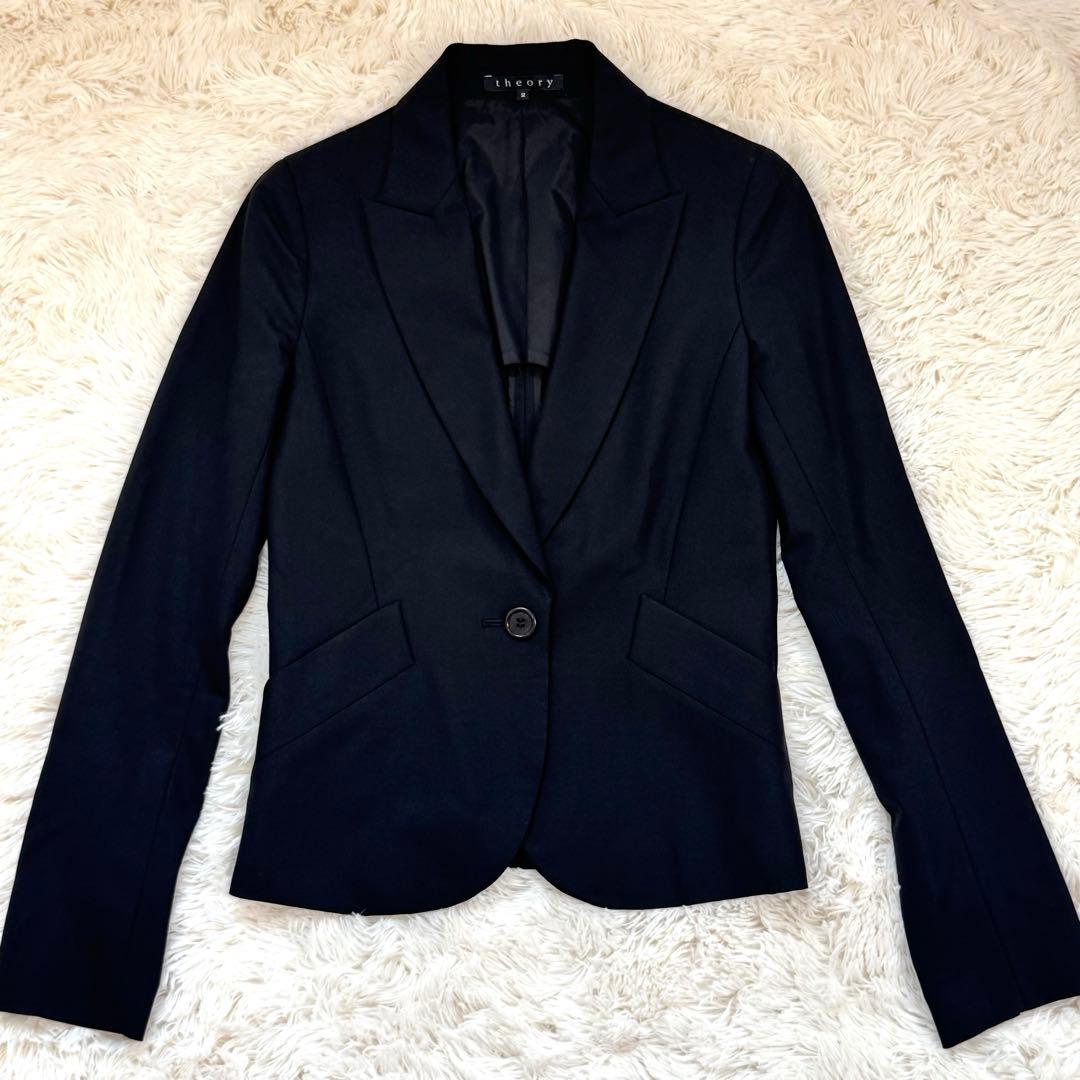 theory セオリー　セットアップ ストレッチ スーツ 黒 M フレア 春夏