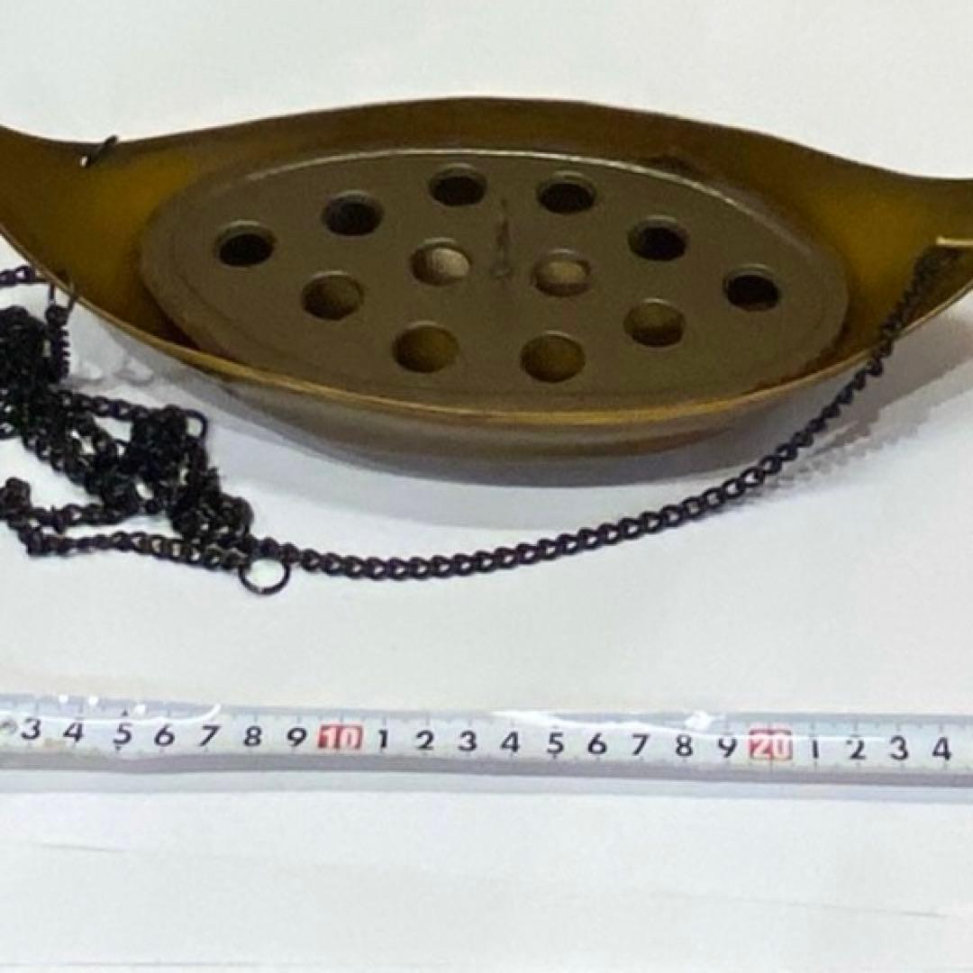 茶道具　花器　釣舟　金属製