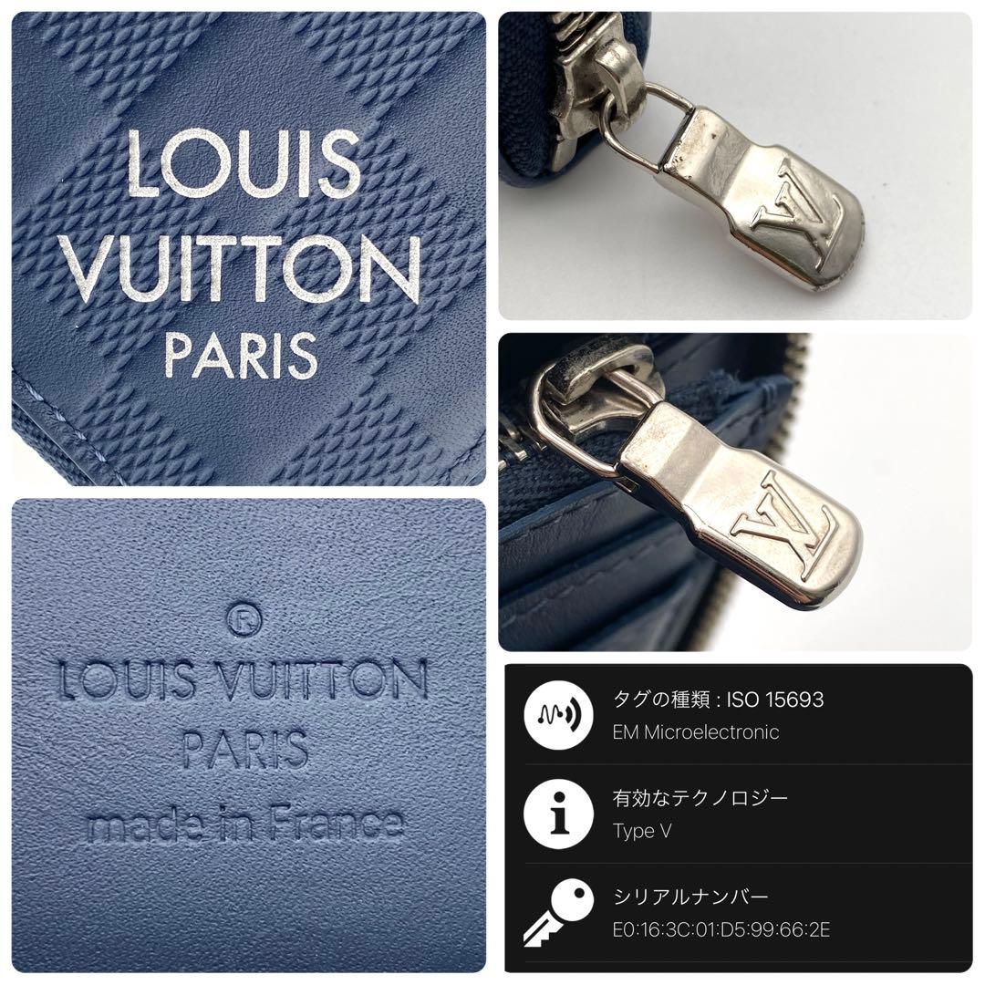 ルイヴィトン ダミエ アンフィニ ジッピーウォレット ヴェルティカル ネイビー