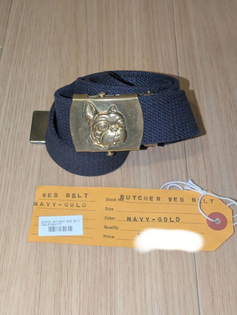 ブッチャープロダクツ ButcherProducts web ベルト ネイビー