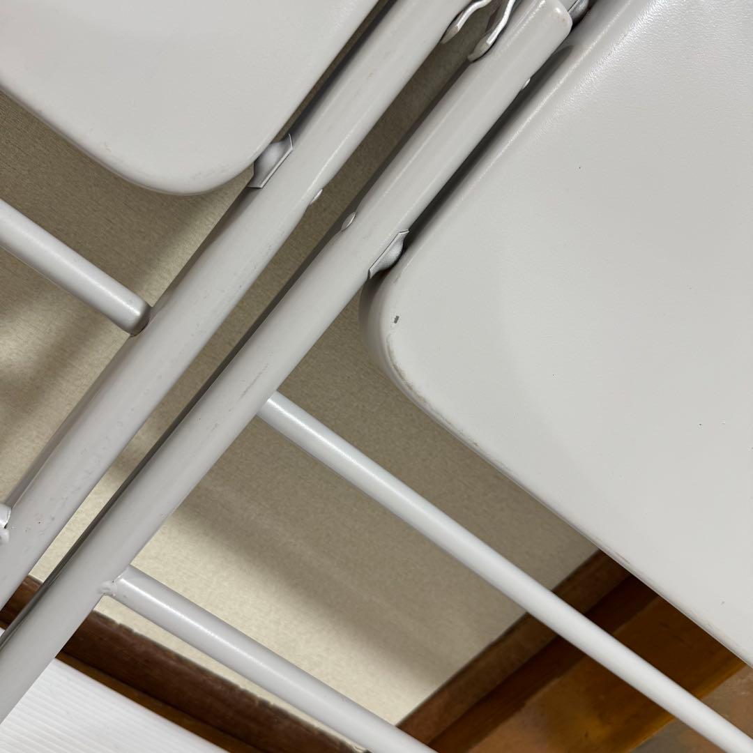 米軍放出品　MECO 折り畳みイス オフィス パイプ椅子 4脚