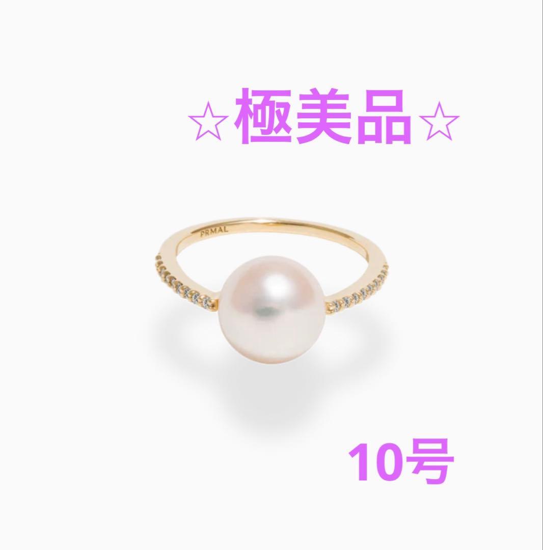 【mack】PEARL OVAL RING10号/パールオーバルリング
