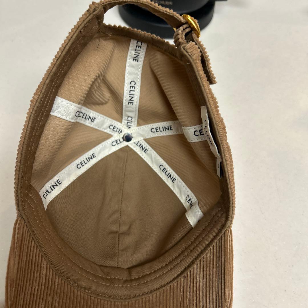 【yama@専用 】CELINE ブラウン コーデュロイ ベースボールキャップ