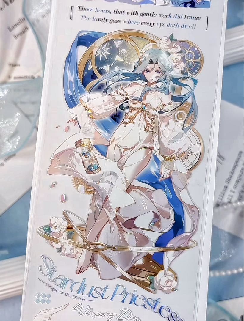 【9468】海外　マステ3/5/巻　貝殻光マスキングテープ　天使　女の子　人物系