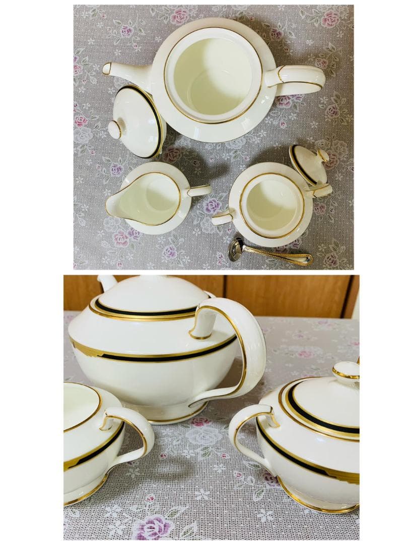 ノリタケ インペリアルブラック 食器セット ティーポット カップ プレート