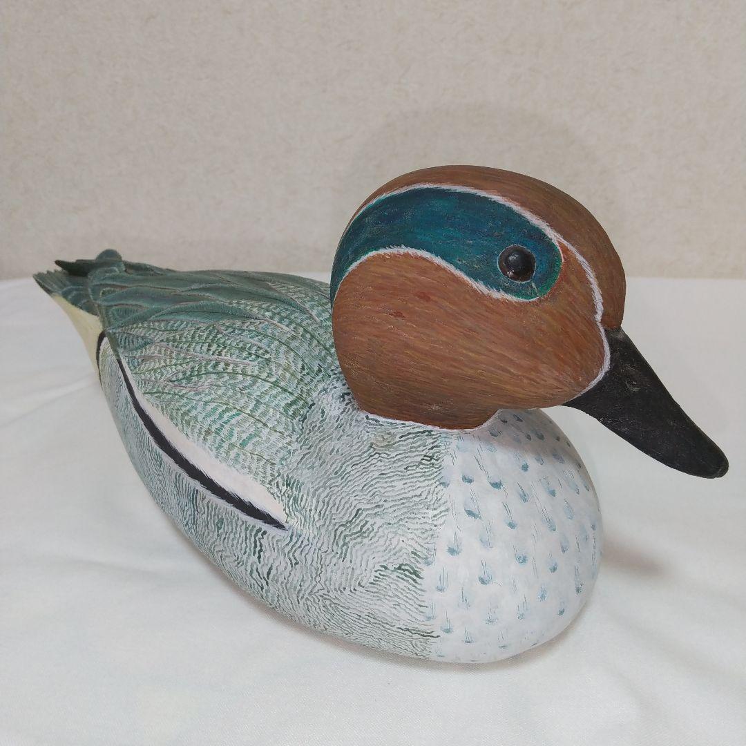合鴨ディコイ ☆ バードカービング ☆ 【ハンドメイド】