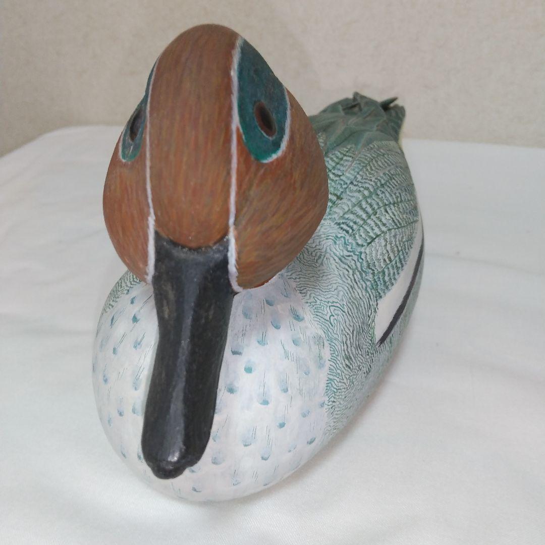 合鴨ディコイ ☆ バードカービング ☆ 【ハンドメイド】