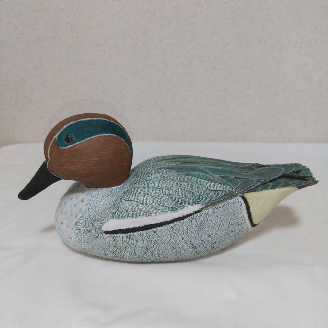 合鴨ディコイ ☆ バードカービング ☆ 【ハンドメイド】