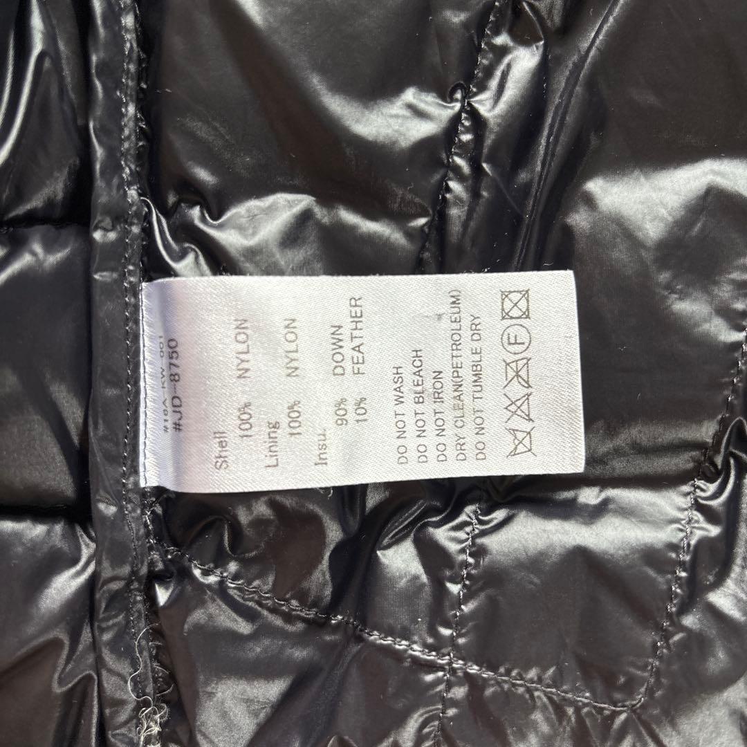 DANTON ダントン ダウンベスト インナーダウン　ブラック 黒 34 XS