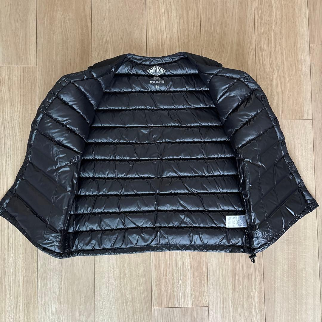 DANTON ダントン ダウンベスト インナーダウン　ブラック 黒 34 XS