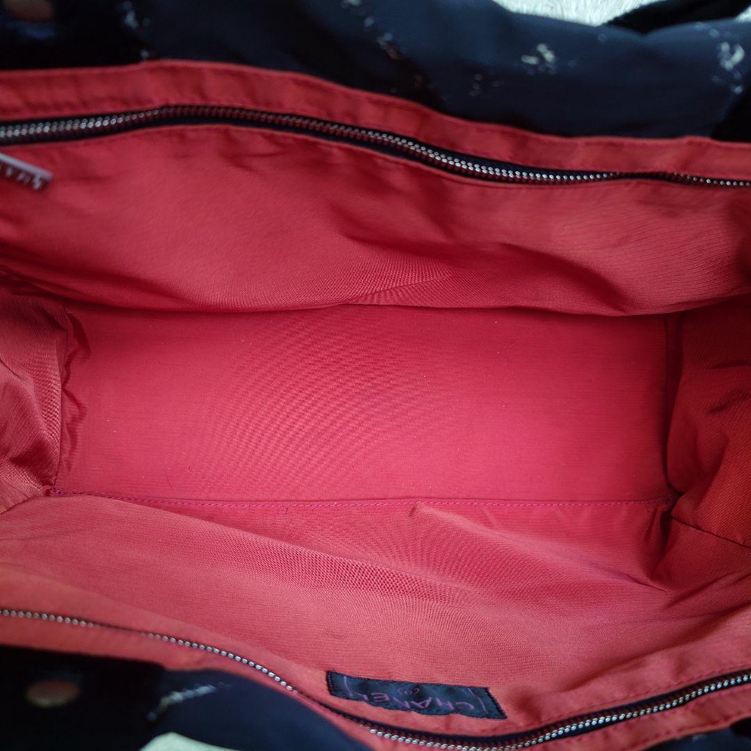 シャネル トラベルライン トートバッグ A4収納可能 ブラック シルバー金具