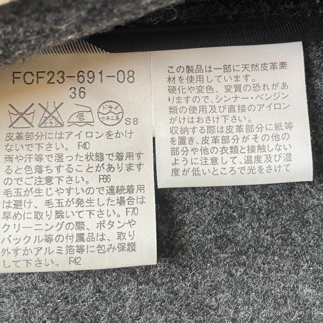 BURBERRY BLUELABEL ショートダッフルコート　チャコールグレー