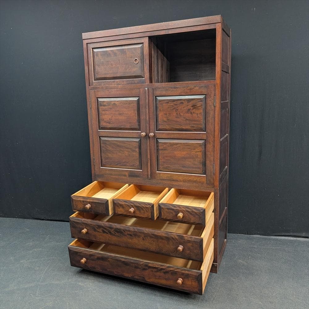 松本民芸家具　水目桜　無垢　和箪笥　着物箪笥　整理箪笥　タンス　箪笥　衣類　民藝