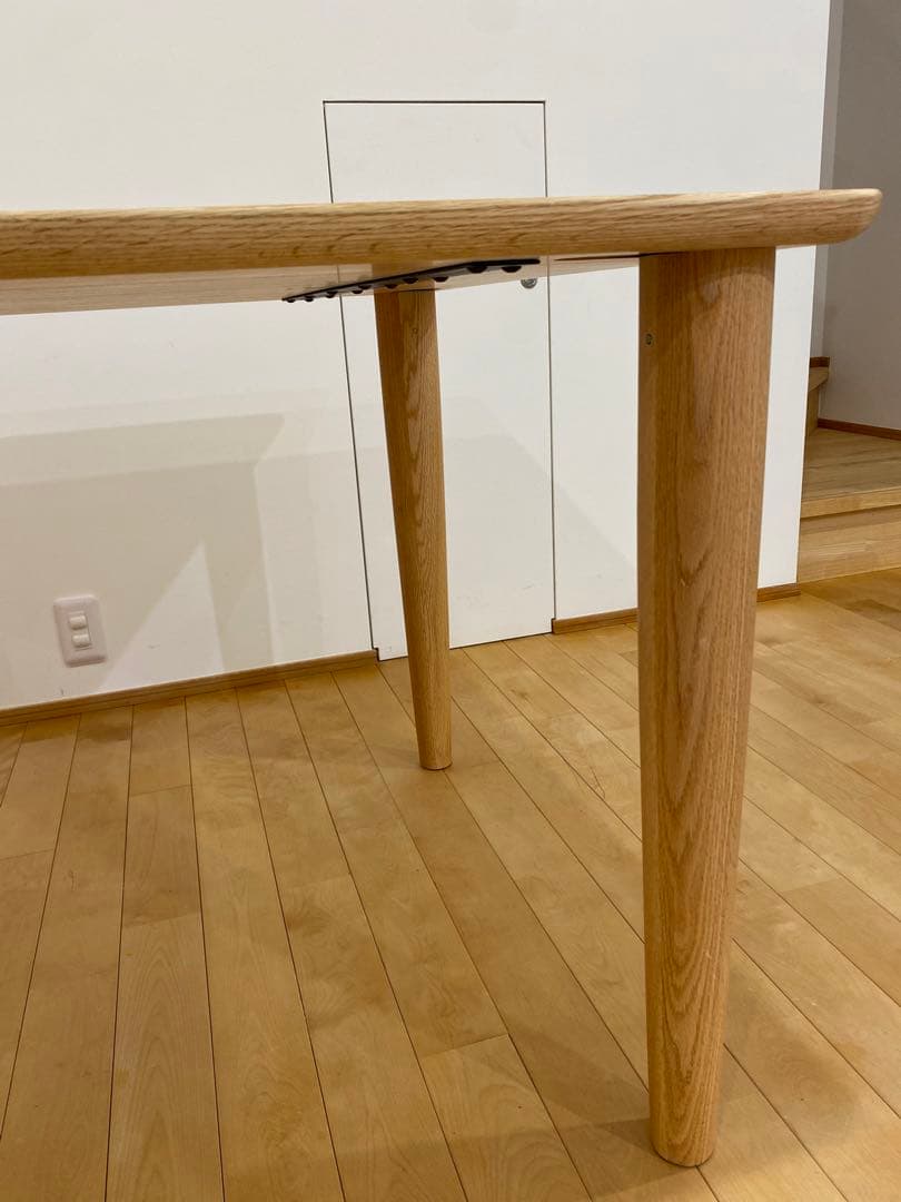 【美品】レッドオーク　ダイニングテーブル　無垢材160cm