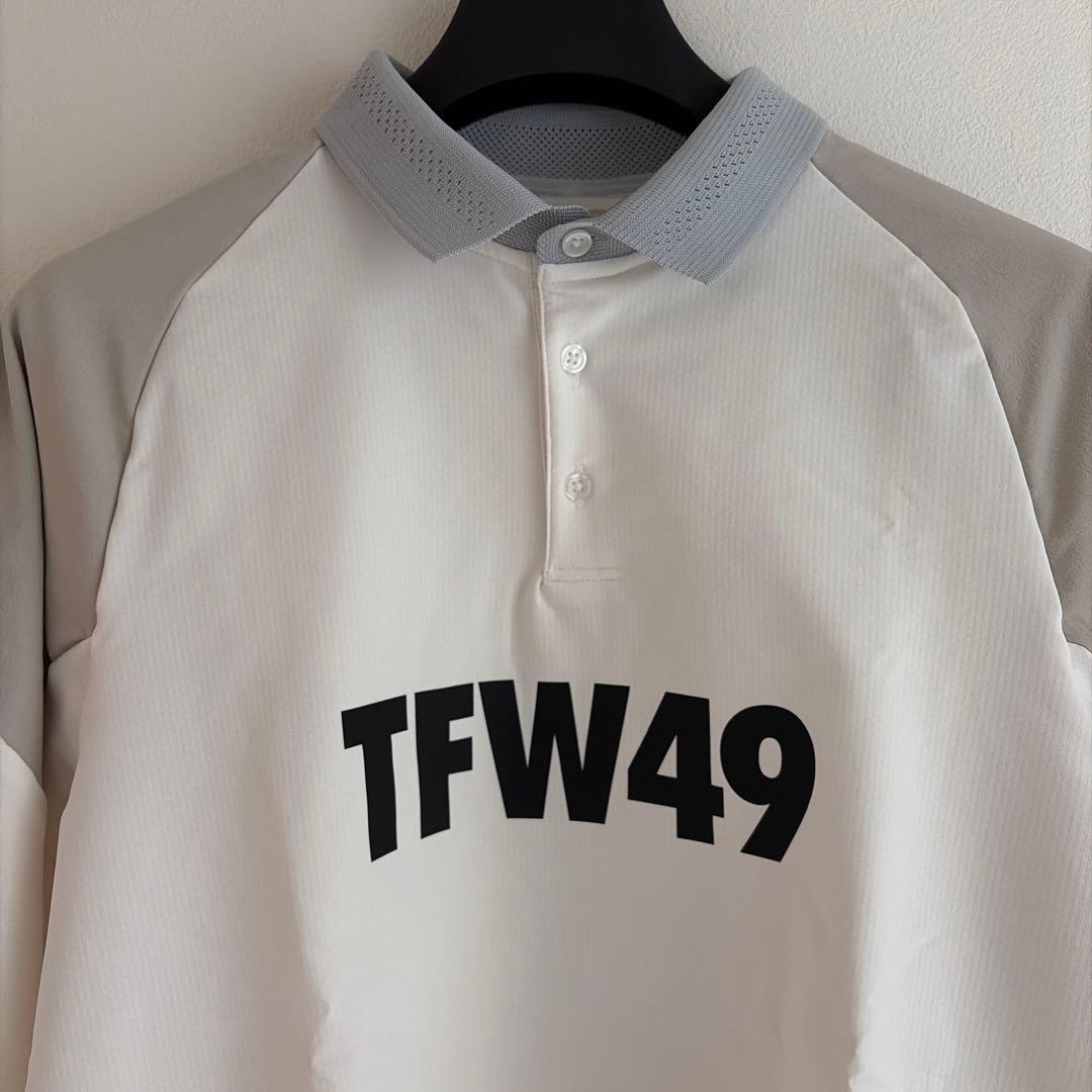 TFW49 長袖ポロシャツ ホワイト/グレー