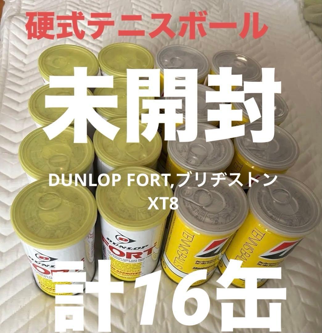 ダンロップFORT & ブリヂストンXT 8 硬式テニスボールセット 16缶