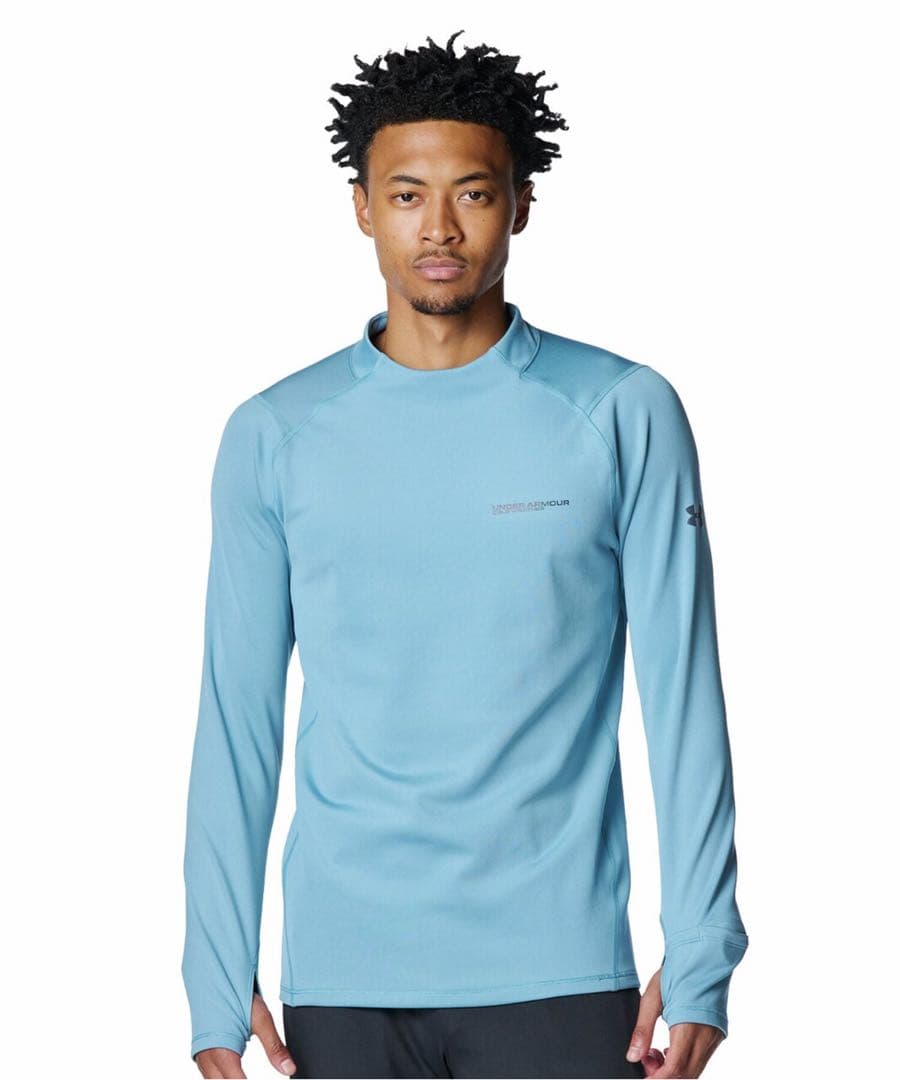 UAコールドウェザープロ　ロングスリーブ モックネック シャツ　レギンス　XL